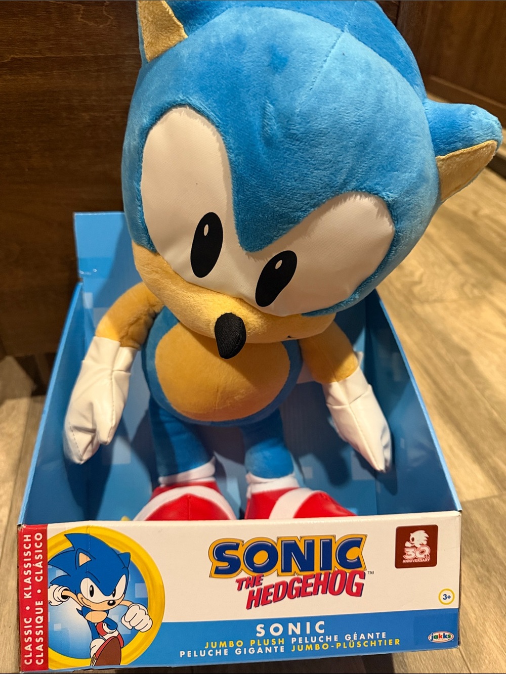 Sonic the Hedgehog Blue Plush Stuffed Toy - Official Sonic Jumbo Plush